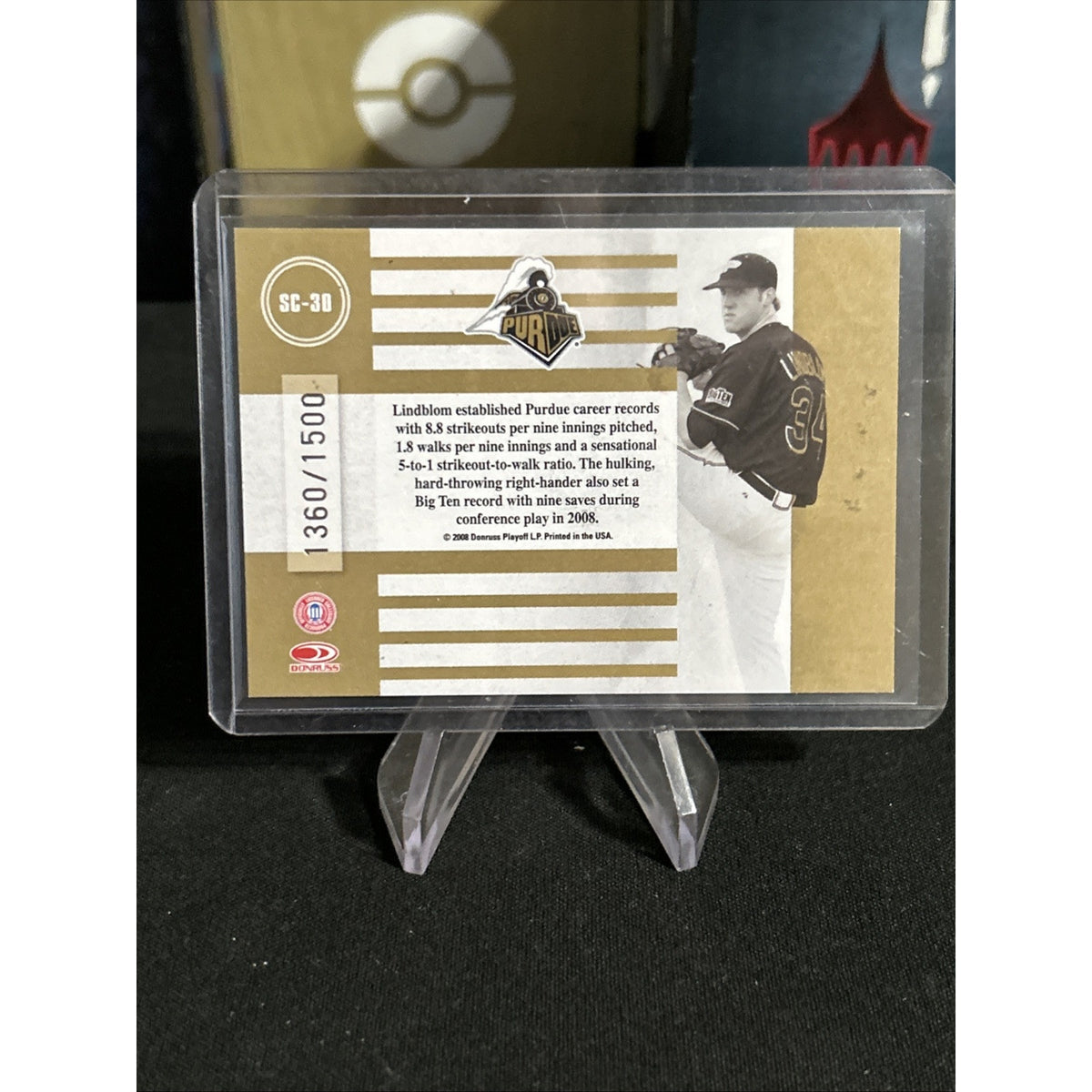 2008 Donruss Elite Extra Edition School Colors /1500 Josh Lindblom #SC-30