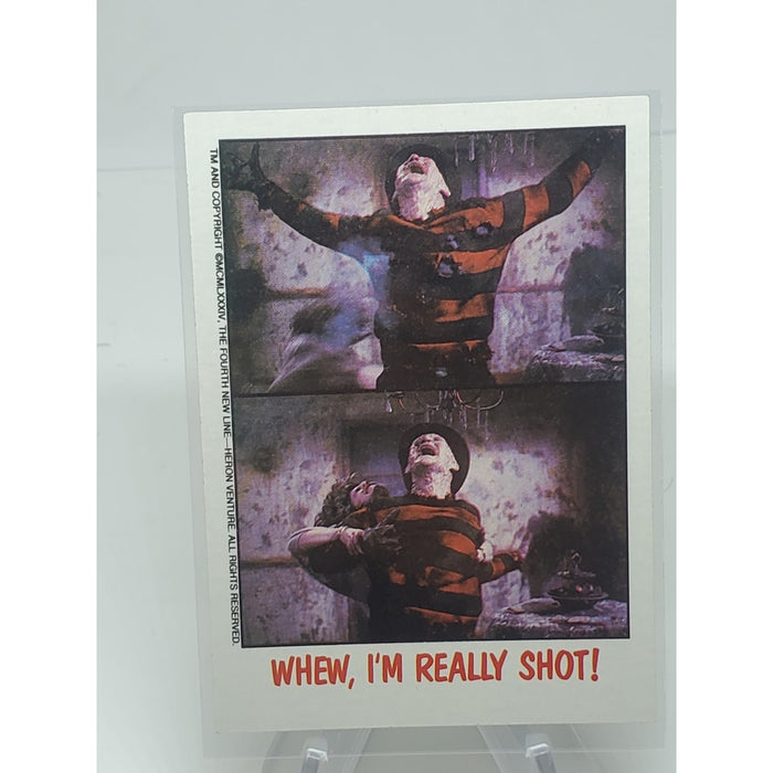 1988 Topps Fright Flicks #61 Whew, I'm Really Shot! Nightmare Elm