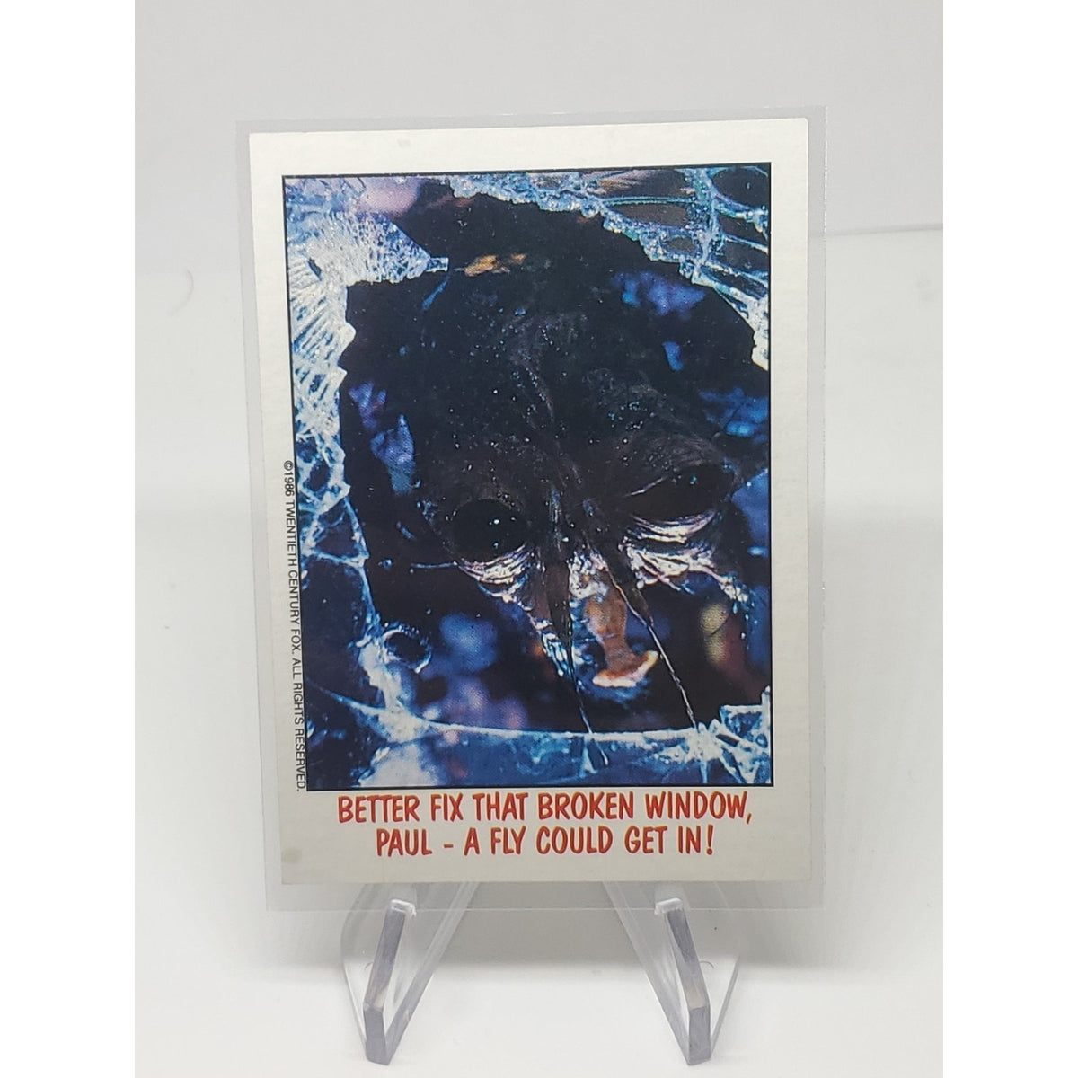 1988 Topps Fright Flicks #20 Better Fix Broken Window, Paul A Fly Could Get In!