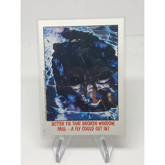 1988 Topps Fright Flicks #20 Better Fix Broken Window, Paul A Fly Could Get In!