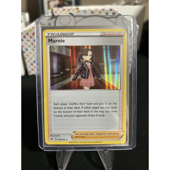 Marnie Trainer Supporter foil #56/73 Pokemon 2020 Card - Top Loaded - Pack Fresh