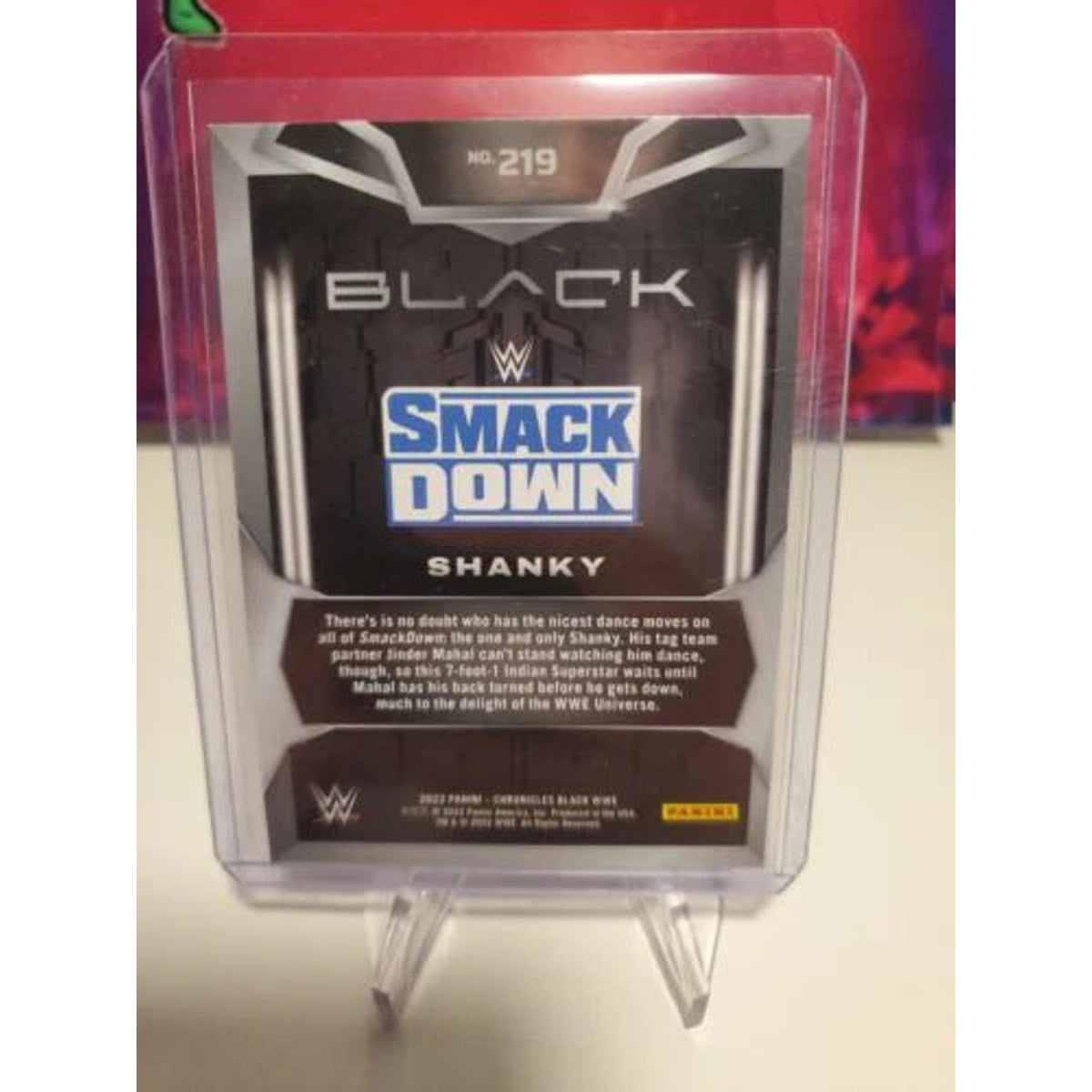 Shanky 2022 Panini Chronicles WWE Black Rookie RC #219