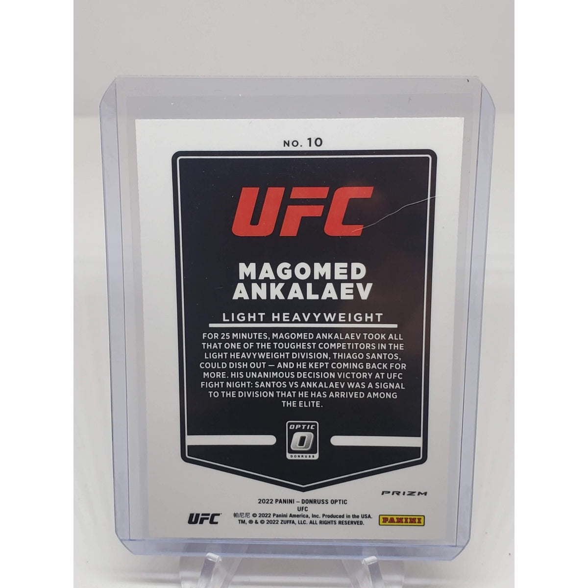 2022 Panini Donruss Optic UFC - Magomed Ankalaev #10 Blue Velocity Prizm