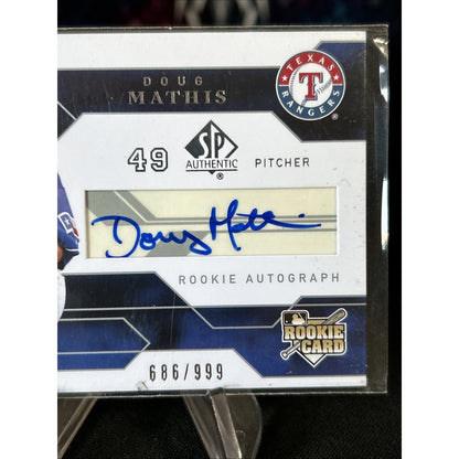 2008 SP Authentic Rookie Auto /999 Doug Mathis #169 Rookie Auto RC