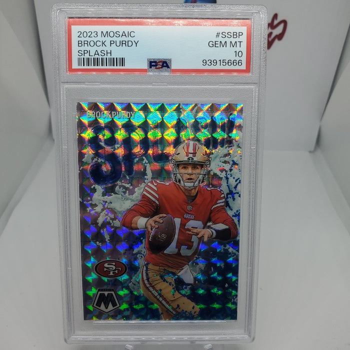 2023 Mosaic Brock Purdy Splash #SS-BP PSA 10 San Francisco 49ERS Low Pop MVP???