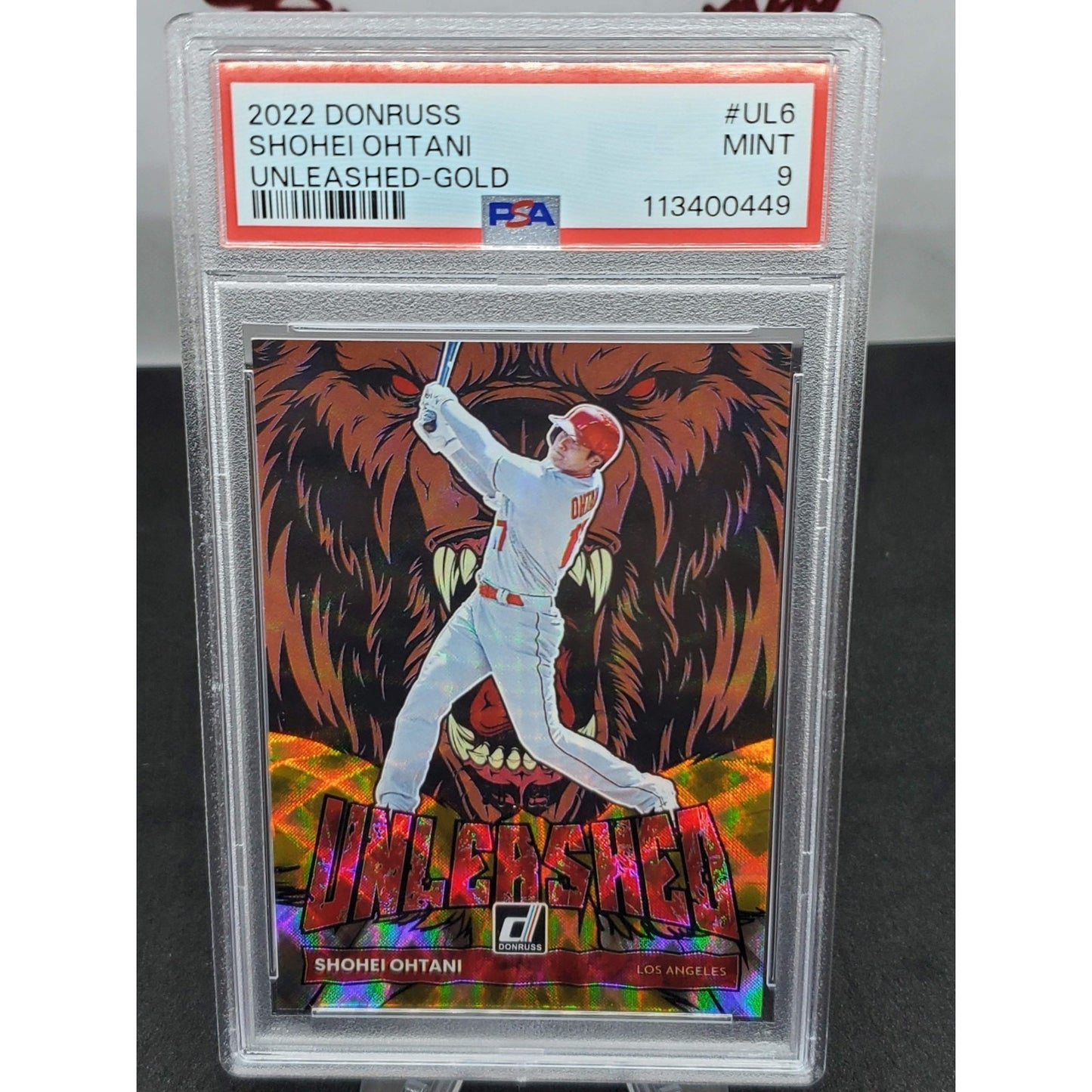 2022 DONRUSS SHOHEI OHTANI UNLEASHED Gold GRADED PSA 9 MINT ANGELS # UL6