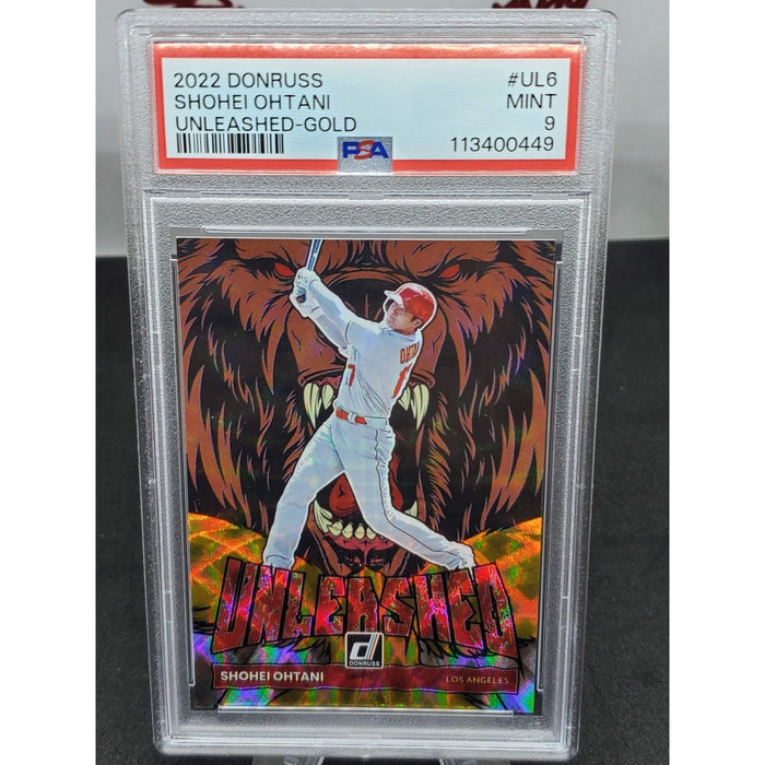 2022 DONRUSS SHOHEI OHTANI UNLEASHED Gold GRADED PSA 9 MINT ANGELS # UL6