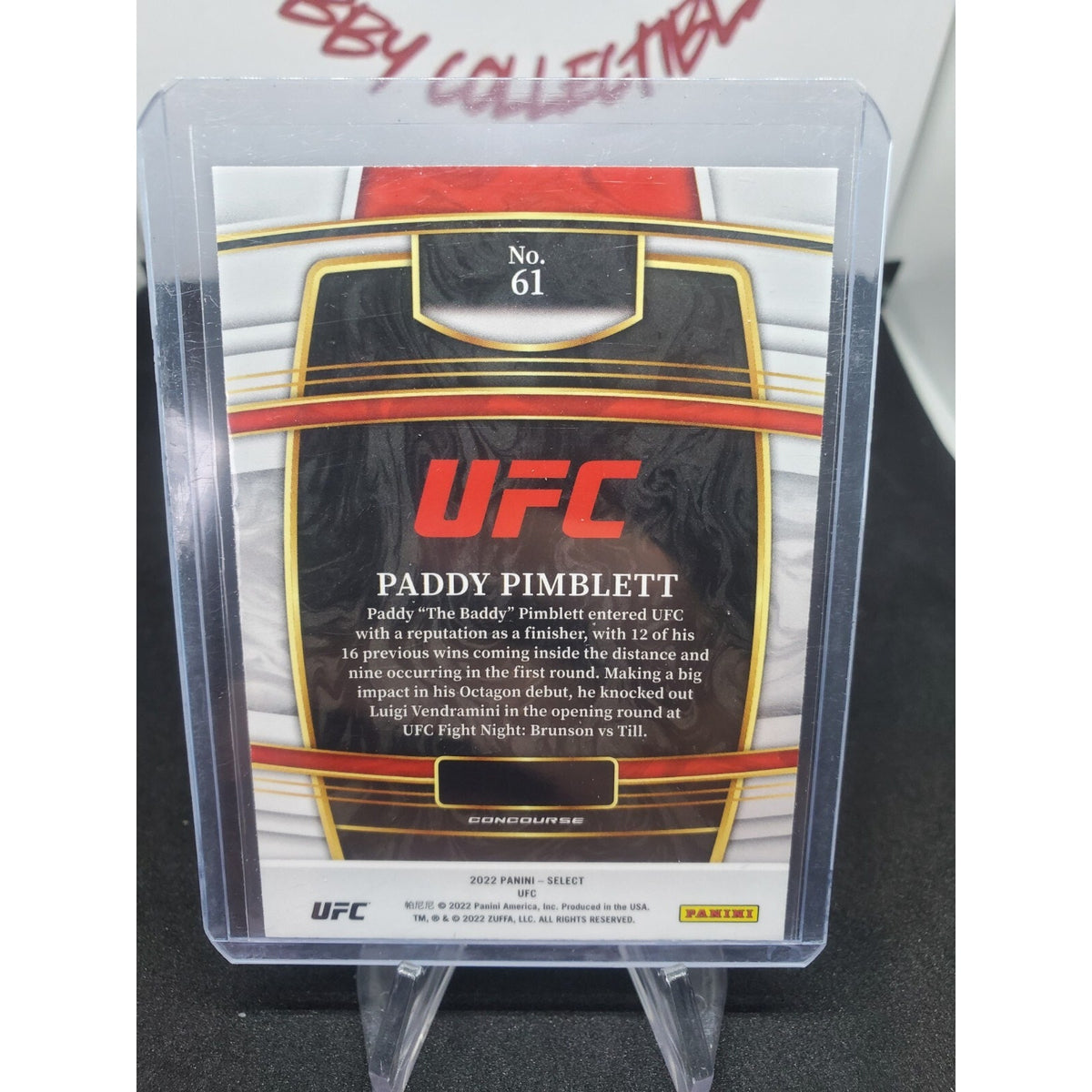 ROOKIE BLUE PADDY PIMBLETT 2022 SELECT UFC CONCOURSE ROOKIE BLUE #61