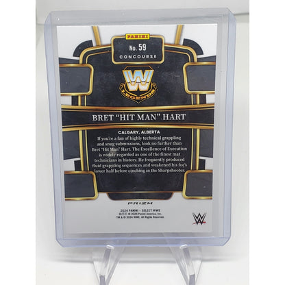 2024 Panini Select WWE - Concourse Bret Hart #59 Orange Flash Prizm