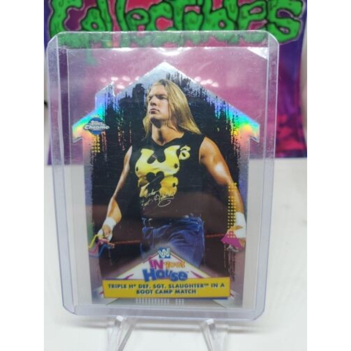 2021 Topps Chrome WWE #IYH-15 Triple H Die-Cut In Your House SP Refractor