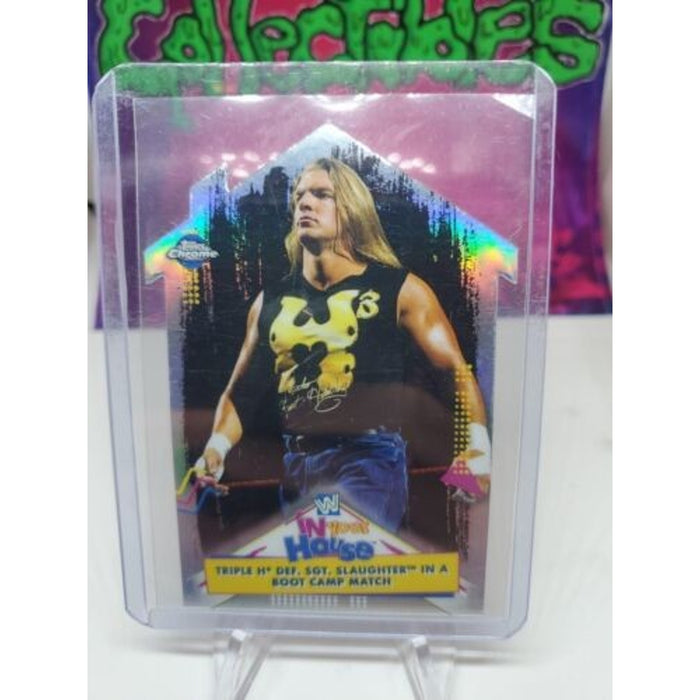 2021 Topps Chrome WWE #IYH-15 Triple H Die-Cut In Your House SP Refractor