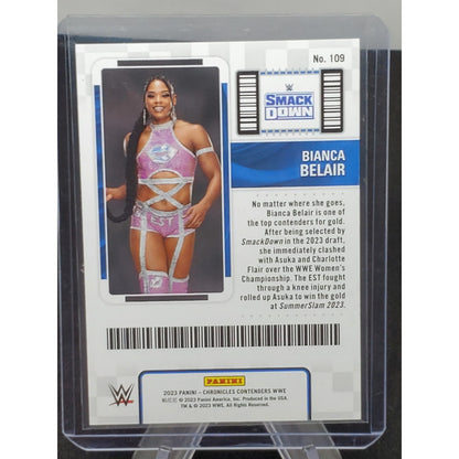 2023 Chronicles WWE Bianca Belair Contenders Season Ticket #109 Red /199