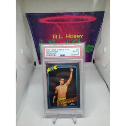 2008 WWE topps heritage cody Rhodes chrome rookie rc card psa 8