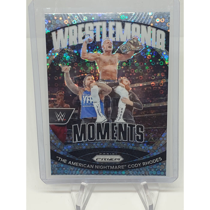 2024 Prizm WWE Undercard Cody Rhodes #40 Undercard Wrestlemania Moments