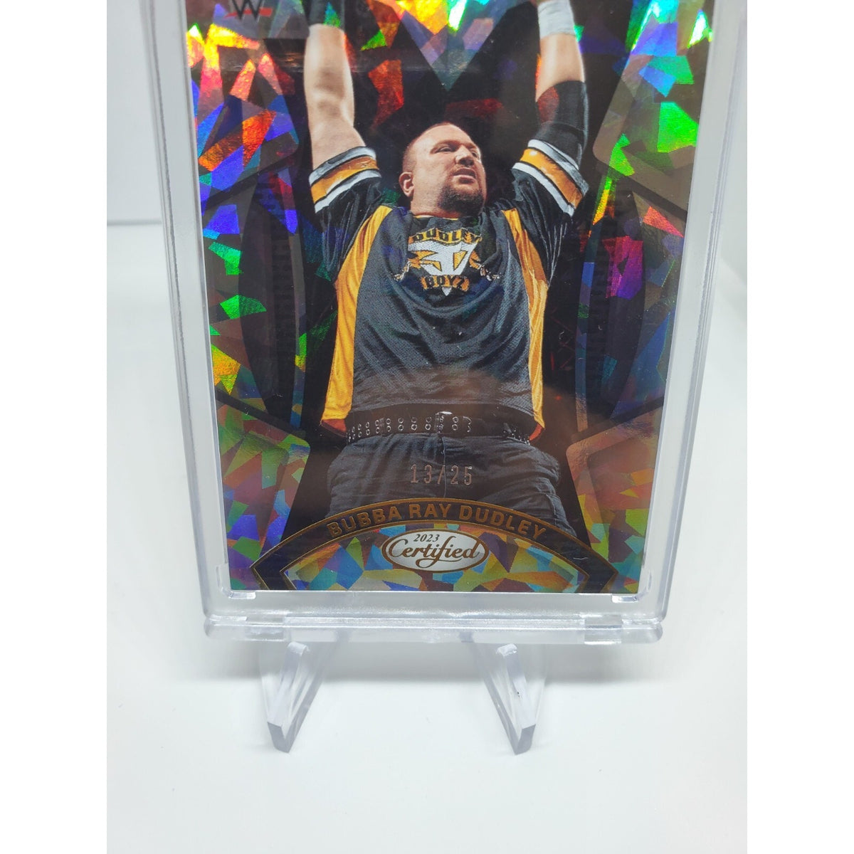 2023 Panini Chronicles Certified WWE BUBBA RAY DUDLEY Cracked Ice HOLO! #13/25!!