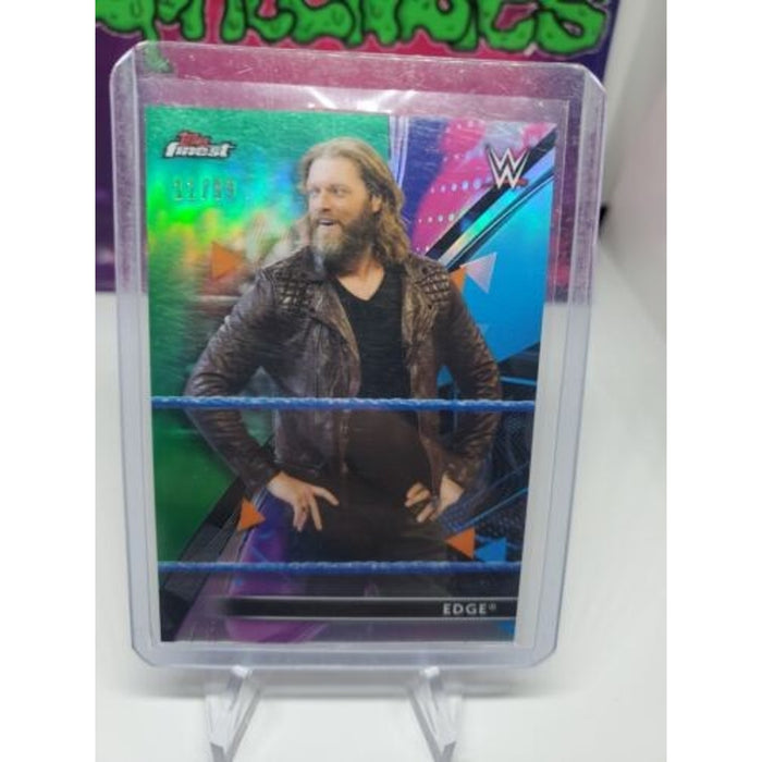 2021 Topps Finest WWE Edge Green Refractor /99 SP #53 WWE Smack Down