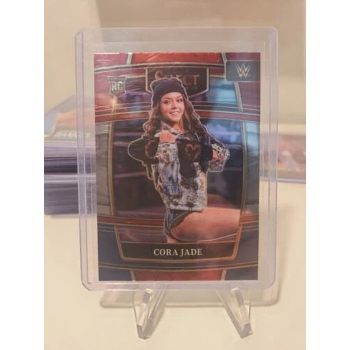 Red White Blue Prizm #65 Cora Jade RC 2022 Panini Select WWE