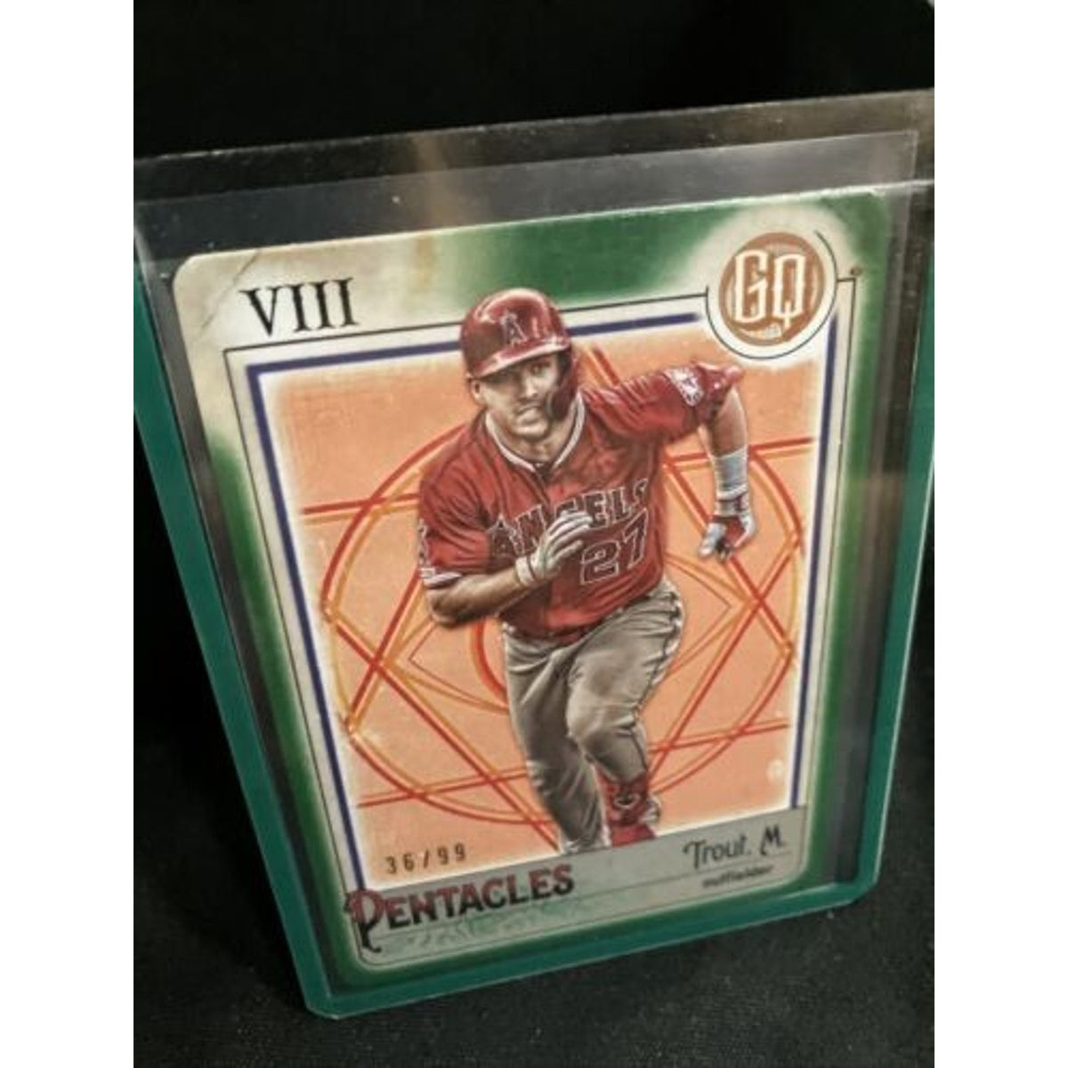 Mike Trout /99 Green Tarot Of The Diamond 2021 Gypsy Queen Rare Pack Fresh New