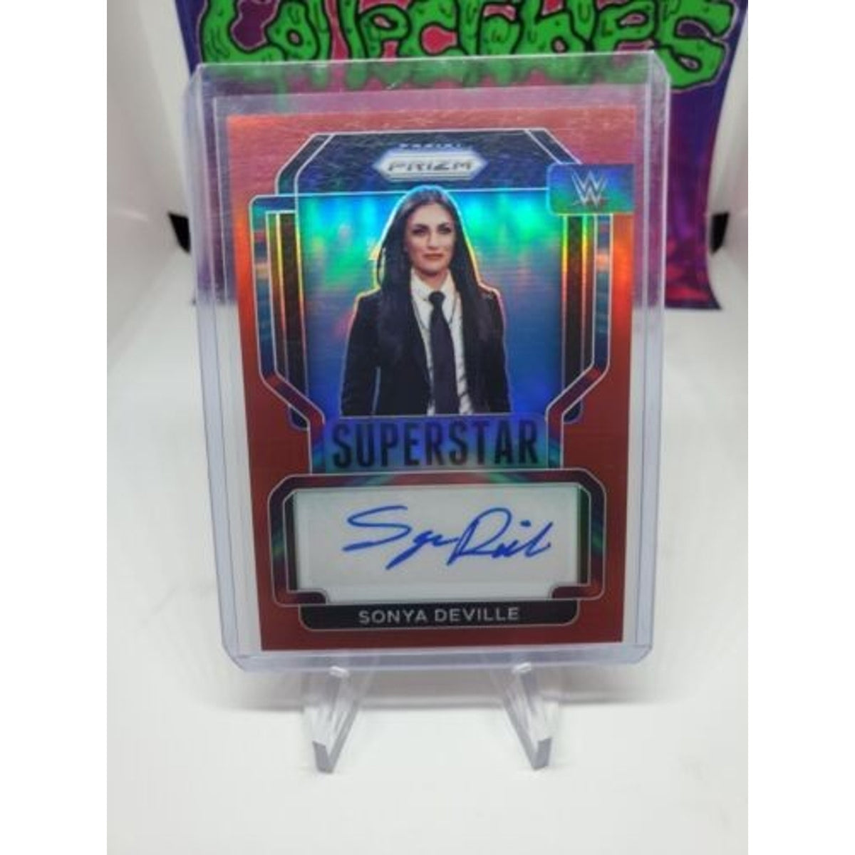 2022 Prizm WWE Sonya Deville Red Prizm Superstar Autograph Auto #02/99
