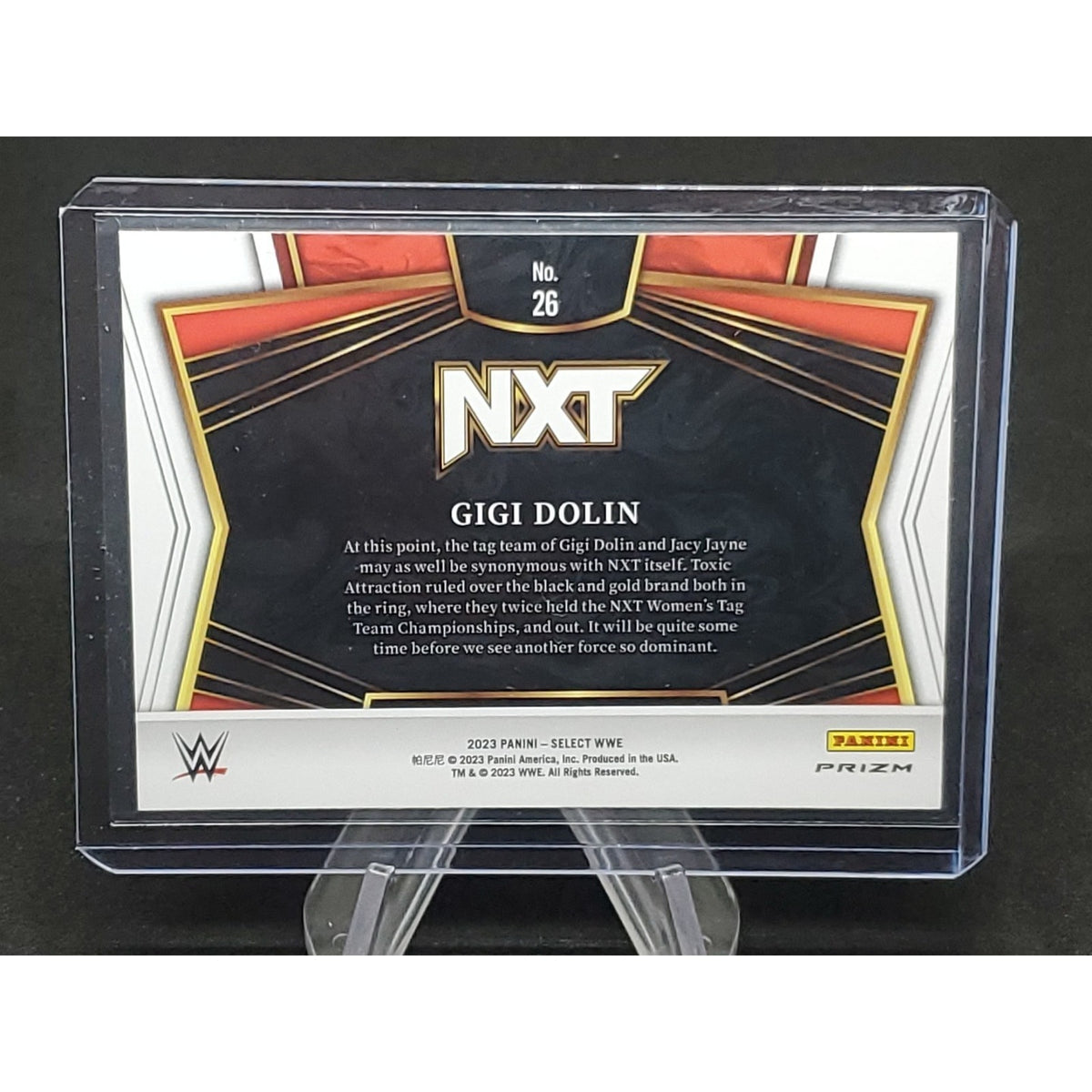 2023 Select WWE “Snapshots” Gigi Dolin Silver Flash Prizm SP NXT Raw Smackdown