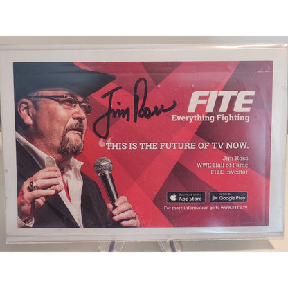AEW Jim Ross Good Ole Jr Wrestling Autographed Promo Photo Signed 4 x 6 WWF WWE