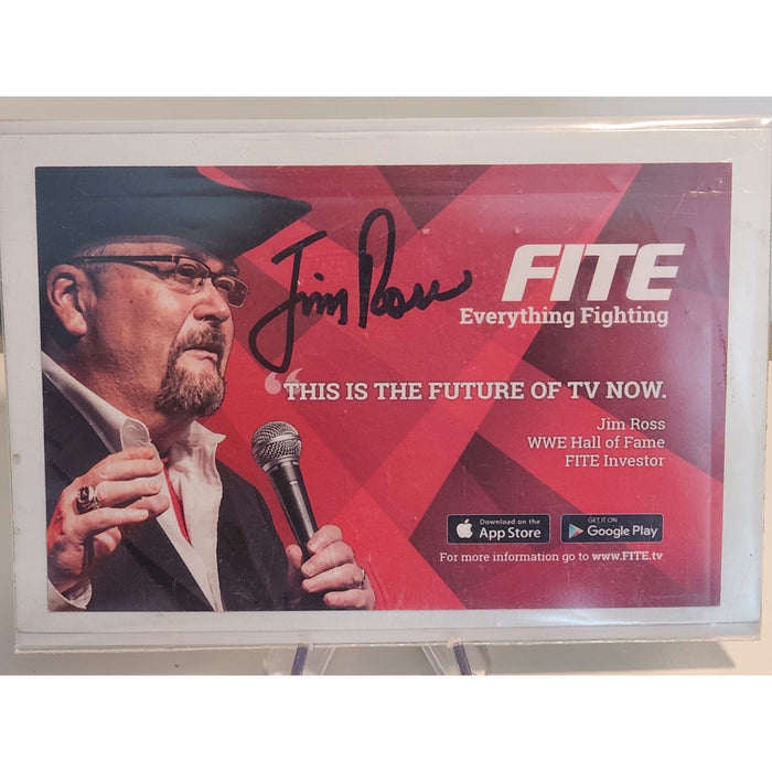 AEW Jim Ross Good Ole Jr Wrestling Autographed Promo Photo Signed 4 x 6 WWF WWE