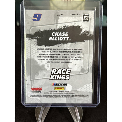 2022 Panini Donruss Optic NASCAR Racing #7 Chase Elliott Green Pulsar Prizm New