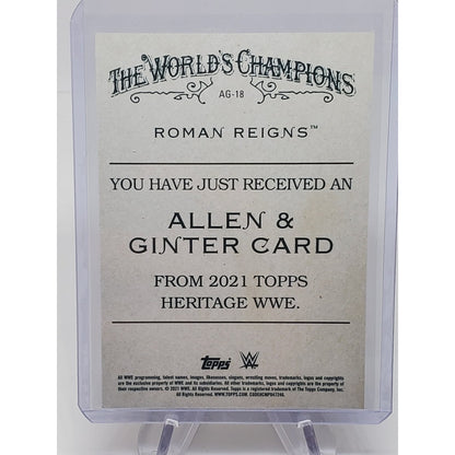 2021 Topps WWE Heritage Wrestling Allen & Ginter #AG-18 Roman Reigns Quantity