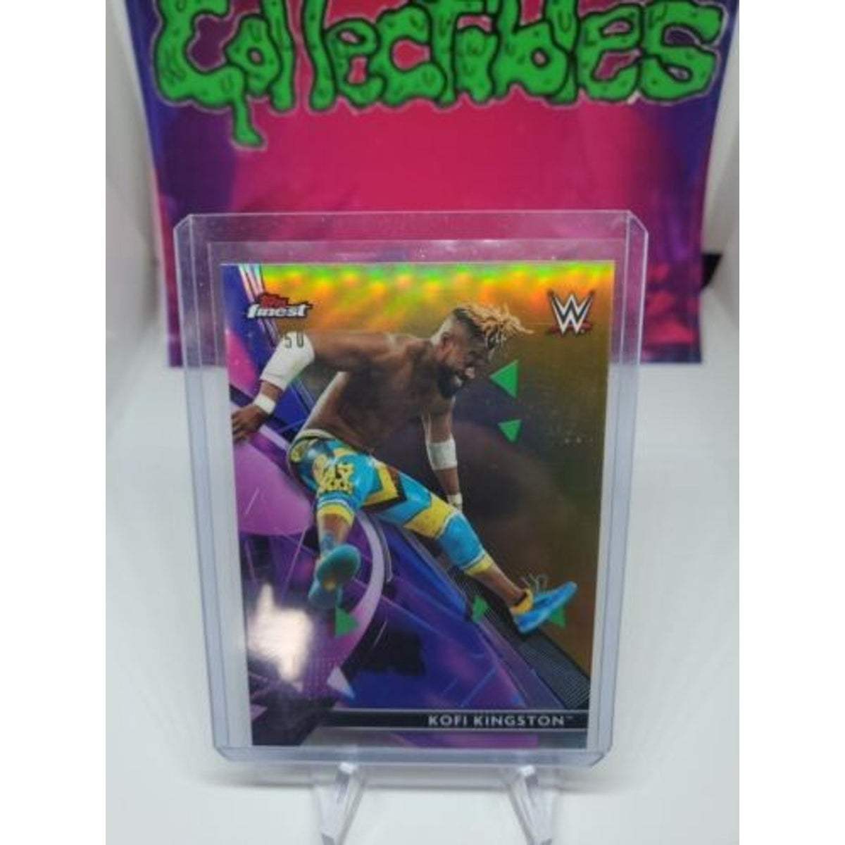 KOFI KINGSTON 2021 Topps Finest WWE #19 GOLD REFRACTOR #/50