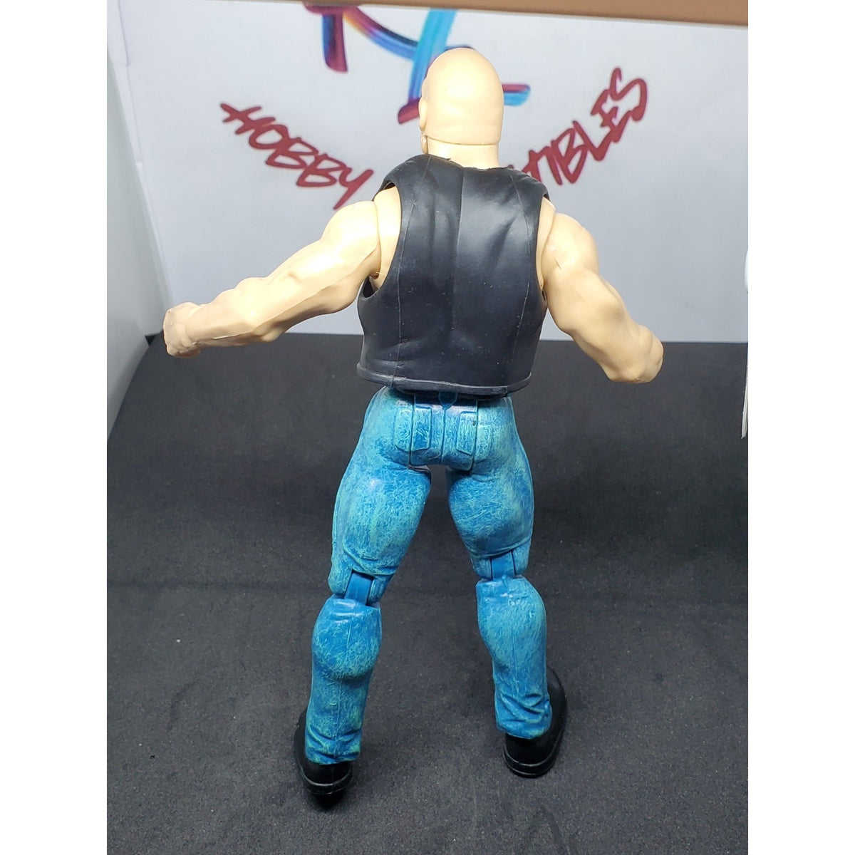 WWE Titan Tron Live Stone Cold Steve Austin Action Figure Blue Jeans 1999 Jakks