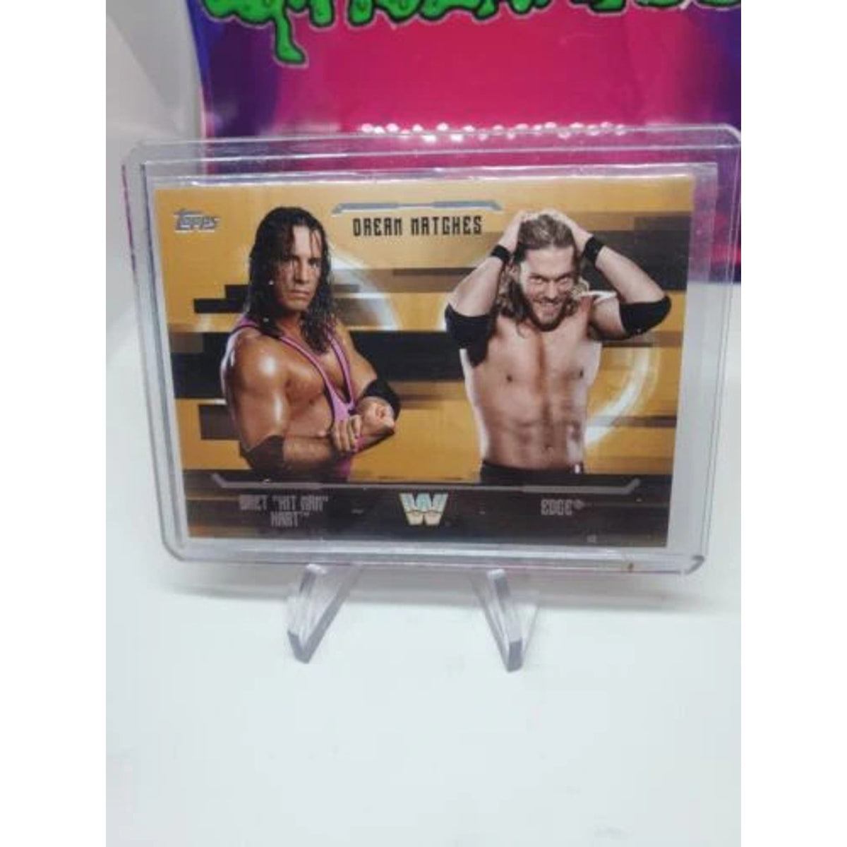 2017 Topps WWE Undisputed Dream Matches Bronze Bret Hit Man Hart vs Edge 64/99