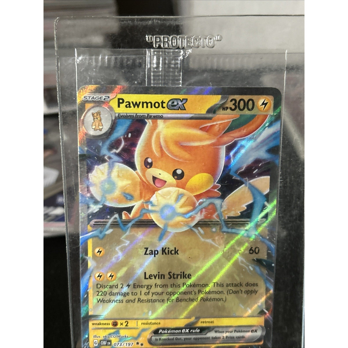Pawmot EX 073/197 Pokemon Obsidian Flames Double Rare Holo SEALED MINT-NM