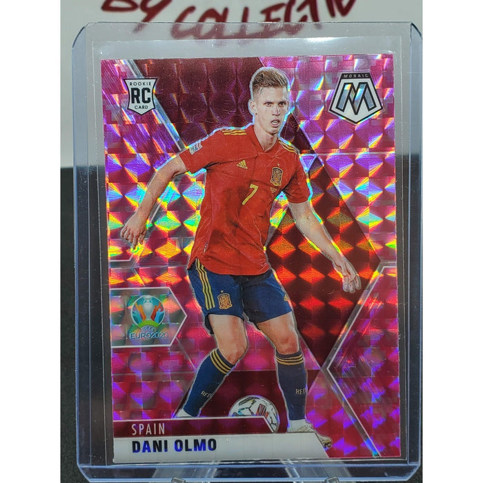 Dani Olmo 2021 Panini Mosaic UEFA Euro Pink Camo PRIZM #164 Rookie RARE