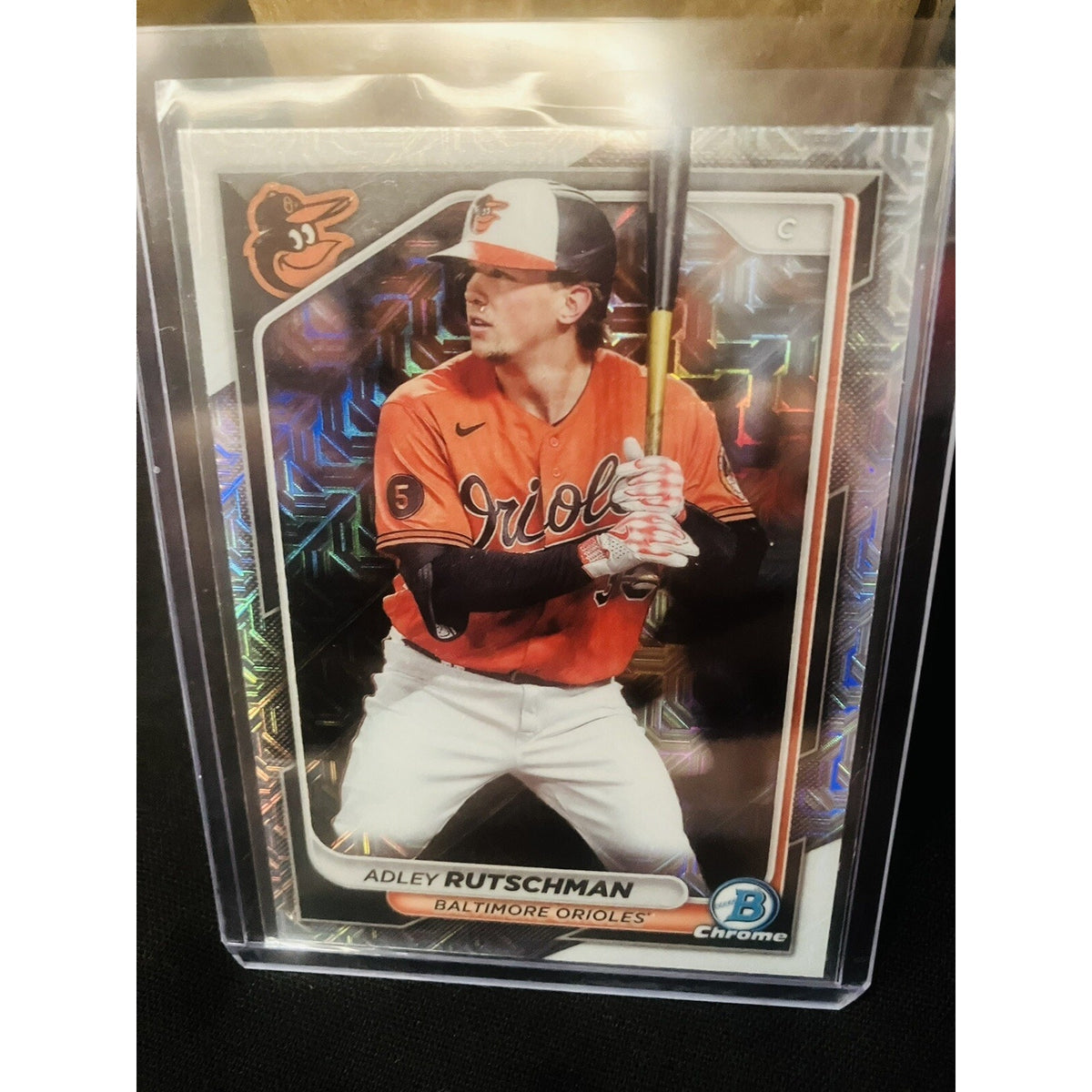 2024 Bowman - Chrome Mojo Refractor #77 Adley Rutschman Pack Fresh New Mint