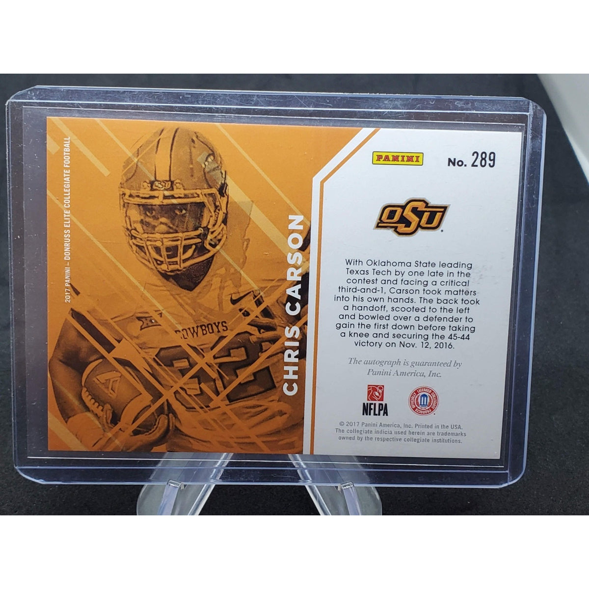 2017 Panini Elite Draft Picks - Draft Picks Chris Carson #289 Autographs (AU,...