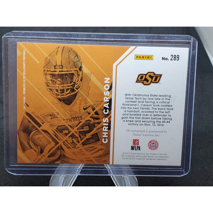 2017 Panini Elite Draft Picks - Draft Picks Chris Carson #289 Autographs (AU,...