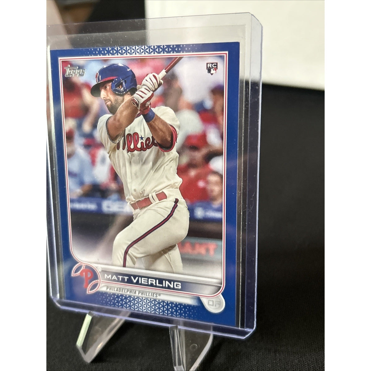 MATT VIERLING 2022 TOPPS BASEBALL SERIES 1 BLUE BORDER PARALLEL RC #316 B-16