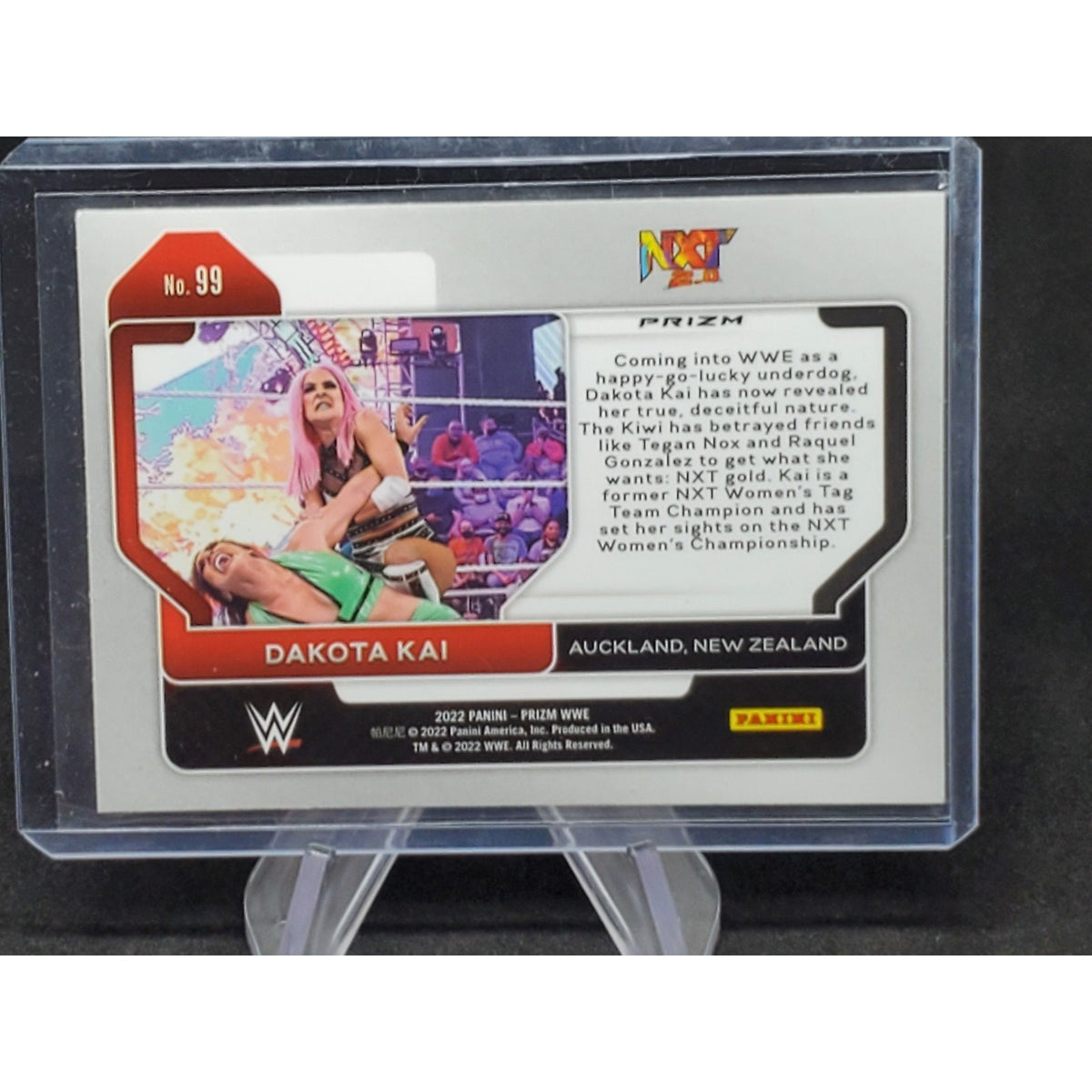 2022 Panini Prizm WWE Red White and Blue Prizm DAKOTA KAI #99