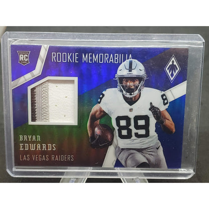 2020 Panini Phoenix - Rookie Memorabilia Bryan Edwards #28 Blue /35 (MEM, RC)