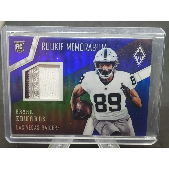 2020 Panini Phoenix - Rookie Memorabilia Bryan Edwards #28 Blue /35 (MEM, RC)