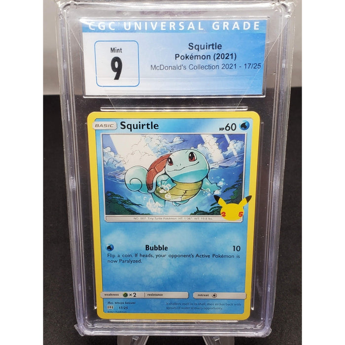 CGC 9 Squirtle 017/025 McDonald's 25th Anniversary Regular
