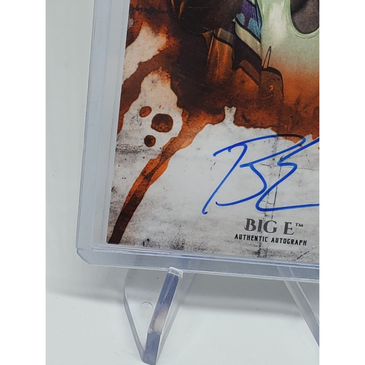 WWE Big E 2018 Topps Undisputed Orange On Card Autograph /99