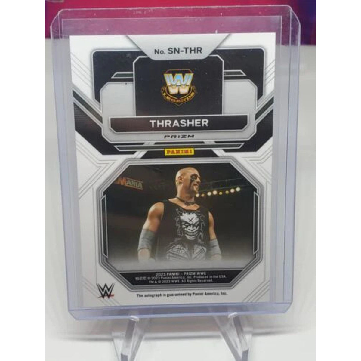 2023 Panini Prizm WWE Thrasher Auto Sensational Signatures Base Headbangers THR