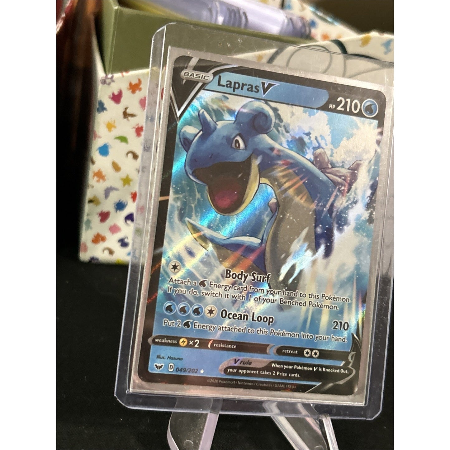 Lapras V 049/202 Swsh01: Sword & Shield Holo - Top Loaded - Pack Fresh New