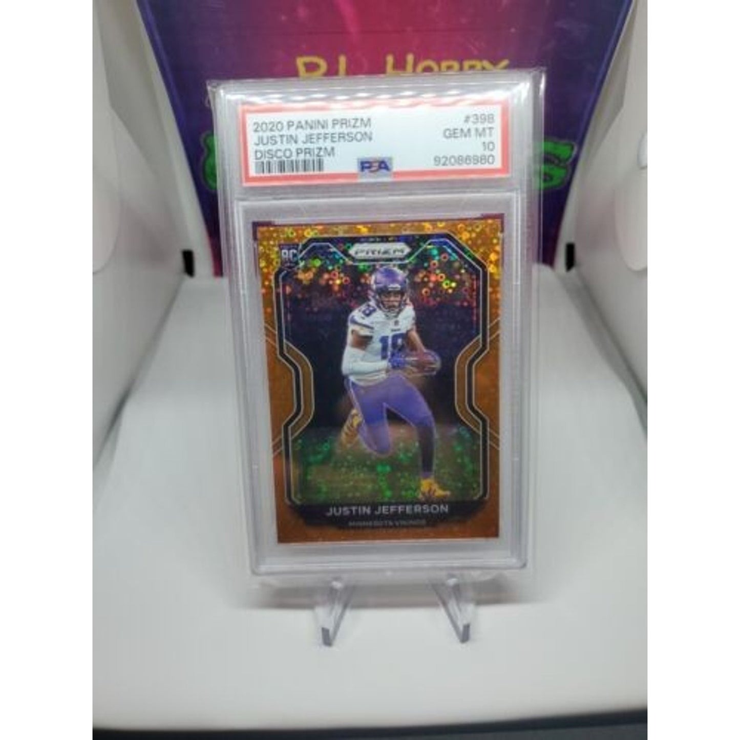 2020 NFL Prizm- Justin Jefferson #398 RC Disco SP - PSA 10 Gem Mint