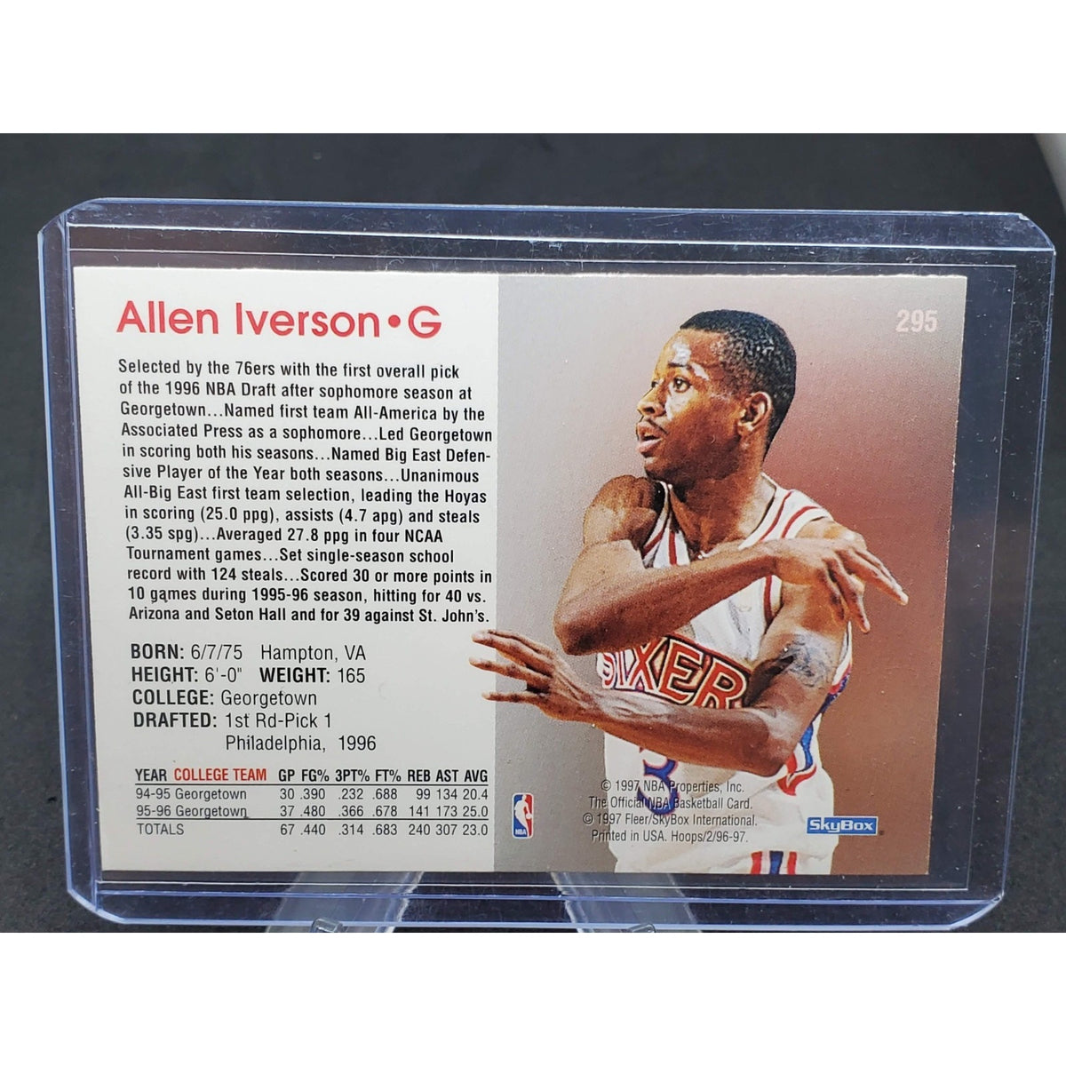 1996-97 NBA Hoops - Rookies Allen Iverson #295 (RC)