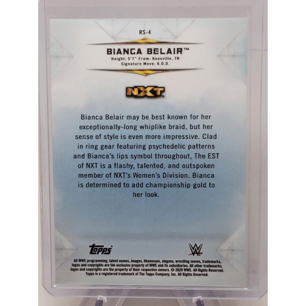 Bianca Belair 2020 Topps WWE Undisputed Schamberger Art #RS-4