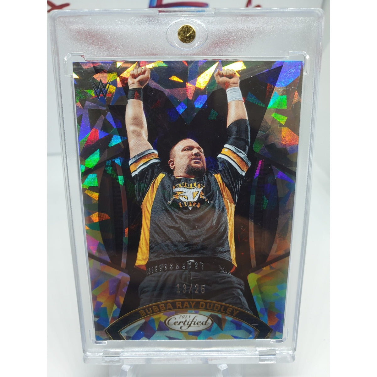 2023 Panini Chronicles Certified WWE BUBBA RAY DUDLEY Cracked Ice HOLO! #13/25!!