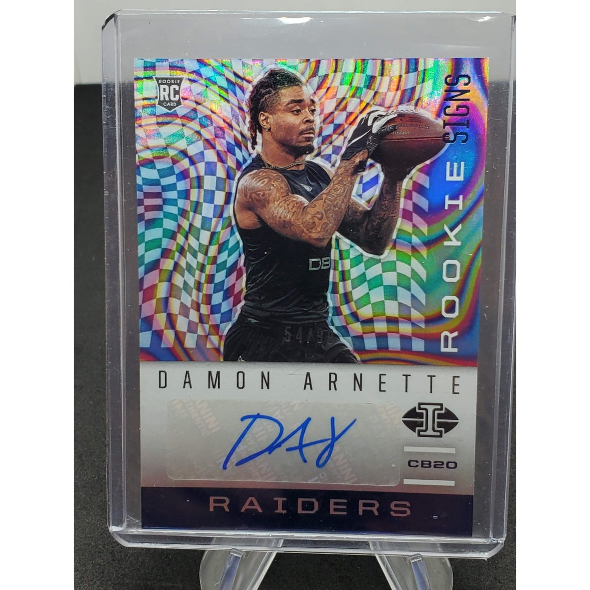 2020 Panini Illusions - Rookie Signs Damon Arnette #RS34 Blue /99 (AU, RC)