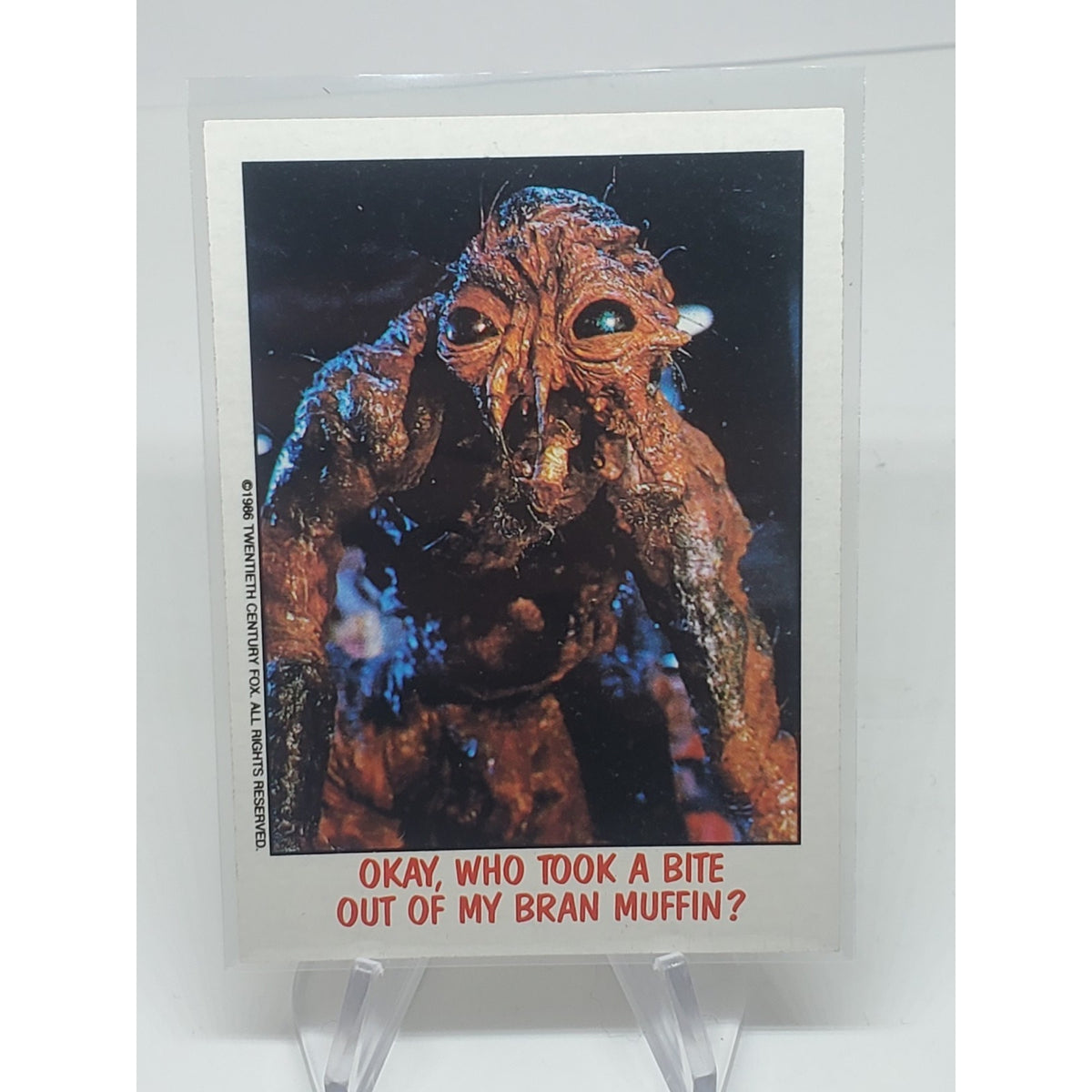 VINTAGE 1985 FRIGHT FLICKS TRADING CARD # 9 THE FLY (1986)